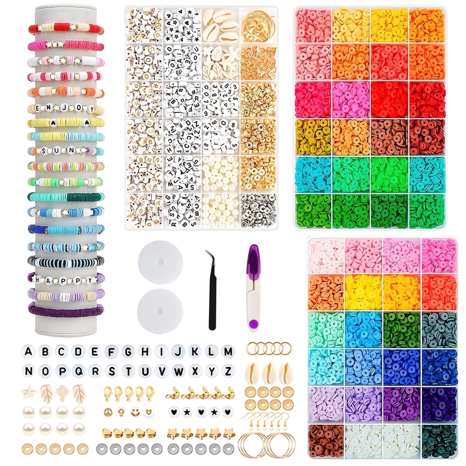 kibhous Bracelet Making Kit, 14,000Pcs 48 Colors Bracelet Making Kit ...