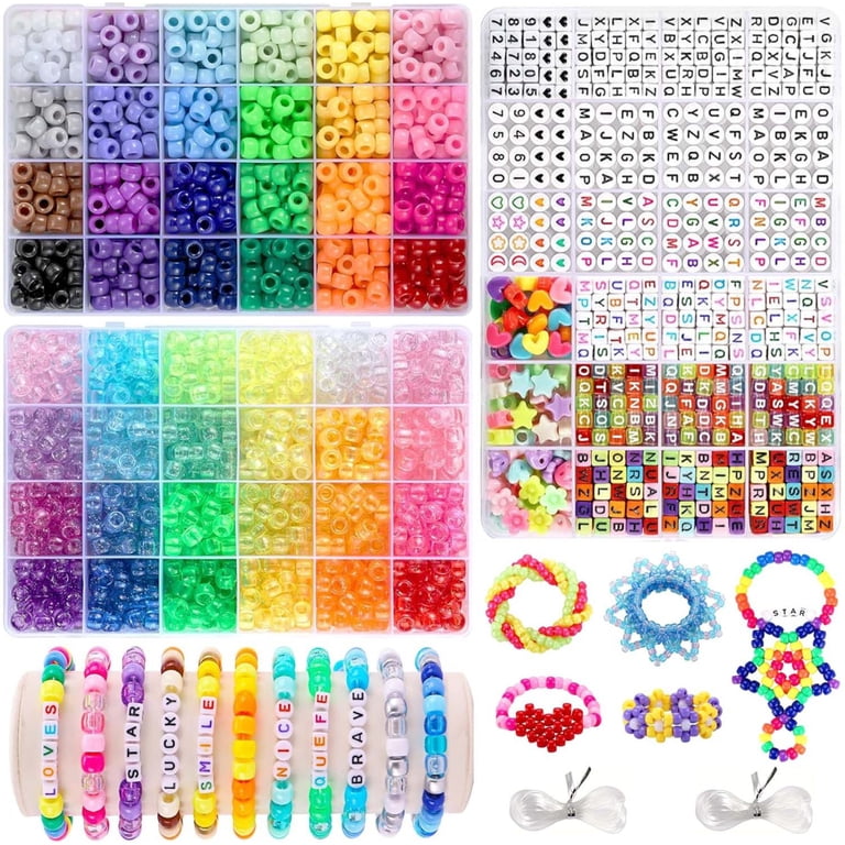 Bracelet Making Kit - 72 Compartments Colorful Beads for DIY Boho
