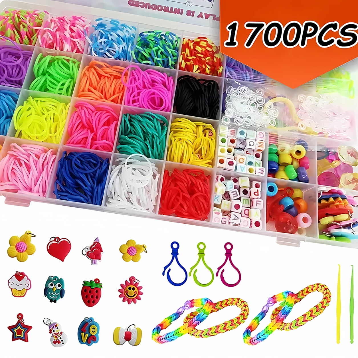 12800+ Rubber Bands Bracelet Kit in 28 Unique Colors, Loom Bracelet Craft  Kit with Accessories for Kids Gift, Loom Rubber Bands