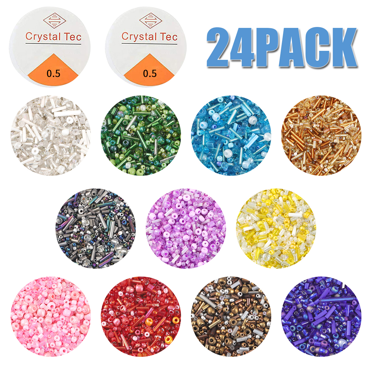 Blue Box Boutique Inc Assorted Half Pound Beads, Crystals, Cabochons