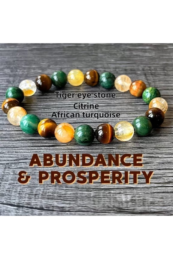 Bracelet Natural Tiger Eye Stone Citrine African Turquoise Bracelet
