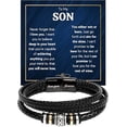 thumbnail image 1 of Bracelet for Son from Parents, Bracelet For Son From Mom, Son Gifts from Mom and Dad, Birthday Gift For Son, Men Bracelet With Message Card and LED Box, 1 of 5
