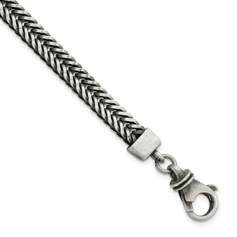 Sterling Silver Woven Chain Bracelet 8-inch Length Sterling Silver Woven Chain Bracelet 8-inch Length