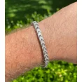 thumbnail image 1 of Bracelet Tennis Cluster Moissanite White Cut Round Ct 6 Men's 14K Plated Gold White, 1 of 4