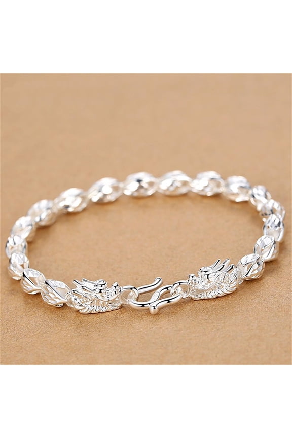 Bracelets Bracelets For Women, Handmade Bracelet Carving Chinese Dragon Bangle Adjustable