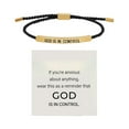 thumbnail image 1 of Bracelets Category Stainless Steel Adjustable Braided God Is In Control Bracelet with Motivational Engraving for Everyday Wear, 1 of 2