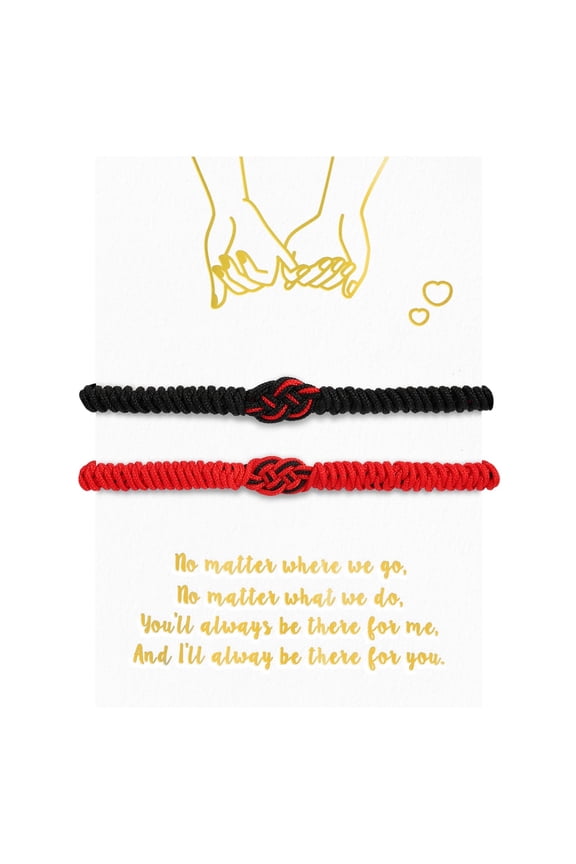 Bracelets Couples Initial Bracelets for Women Men Girlfriend Best Friends Valentines Day Wedding Anniversary Birthday Gifts Red for Her Black for Him (Pink )