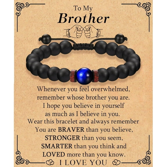 Bracelets Gifs for Friend Brother Husband Dad Brother in Law Son in Law Uncle Son Grandson Nephew, Birthday Christmas Valentines Fathers Stocking Stuffers Gifts for Men Him with Sentimental Card