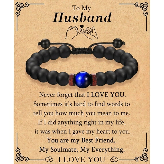 Bracelets Gifs for Friend Brother Husband Dad Brother in Law Son in Law Uncle Son Grandson Nephew, Birthday Christmas Valentines Fathers Stocking Stuffers Gifts for Men Him with Sentimental Card