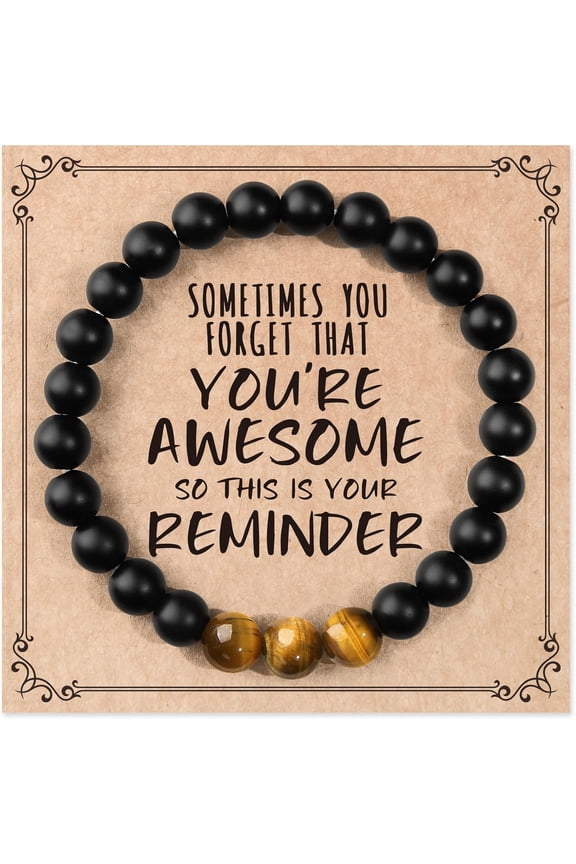 Bracelets Gifts for Men , Sometimes You Forget You're Awesome Bracelets, Easter basket stuffers, Birthday Inspirational Gifts for Dad Son Boyfriend Husband
