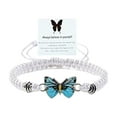 thumbnail image 1 of Bracelets Hand Woven Couple Butterfly Bracelet Bracelet Male and Female Birthday Gift Jewelry (White ), 1 of 12