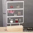 thumbnail image 1 of Bracelets Jewelry Display Stud Earrings Holder Jewellery Rack3Colors High Level Fashio In Stock earring stand Factory Price white3layers36holes, 1 of 6