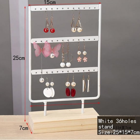 Bracelets Jewelry Display Stud Earrings Holder Jewellery Rack3Colors High Level Fashio In Stock earring stand Factory Price white3layers36holes