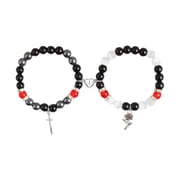 Bracelets Matching Bracelets for Couples Best Friend Matching Heart Charm Bracelets Gifts for Couples Friends Friendship Jewelry to Sister Gift for Gf
