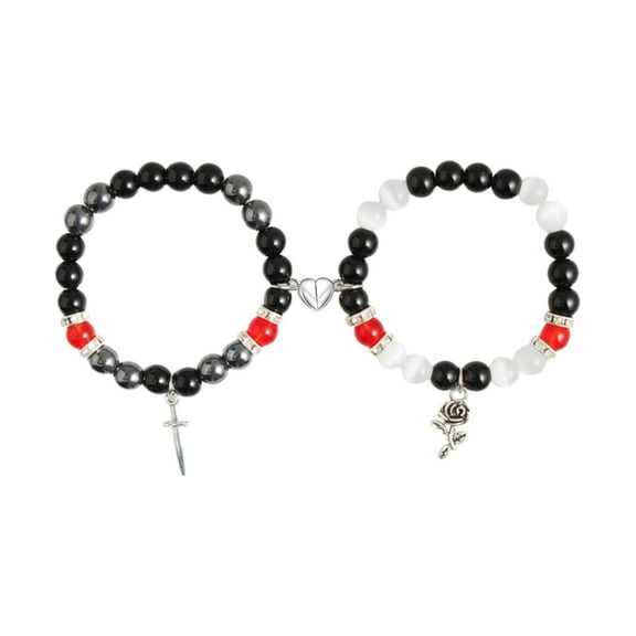 Bracelets Matching Bracelets for Couples Best Friend Matching Heart Charm Bracelets Gifts for Couples Friends Friendship Jewelry to Sister Gift for Gf