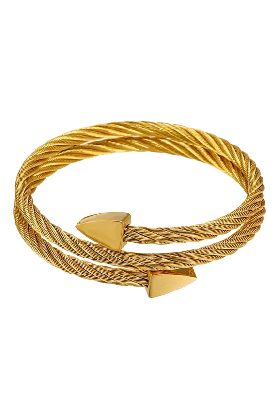 Bracelets Titanium Steel Bracelet Men's Trendy Triangle Multi Layer Jewelry Opening Couple Bracelet