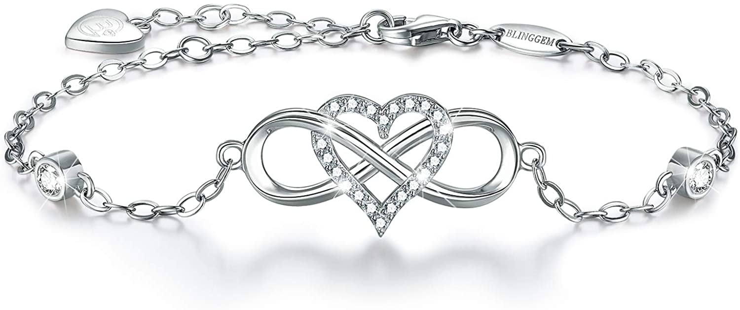 Best Diamond Heart Bracelet Jewelry Gift | Best Silver Heart Diamond Bracelet  Jewelry Gift for Women, Mother, Wife - Mason & Madison Co.