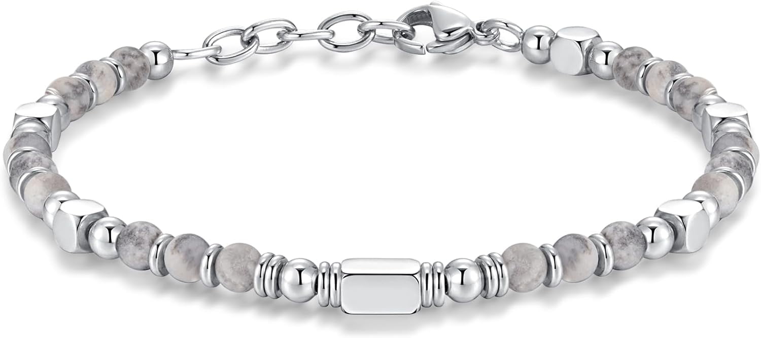 Stackable Beaded Bracelets For Women – Boho Wrap Layered Bracelet Set With Agate & Crystal