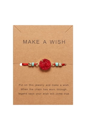 Bracelets Woven Paper Card Bracelet Resin Hand Woven Bracelet Personalized Jewelry (Red )