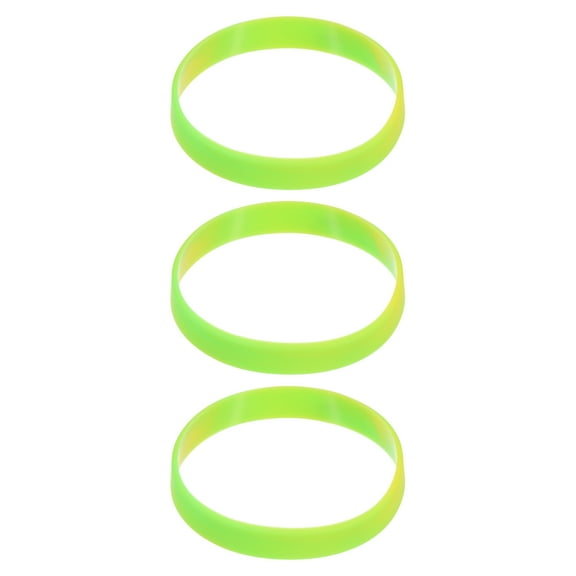 Bracelets Wristbands 1/2 Inch Width 8.5" Length Green Yellow Circle for Sports Club Group Games Party Favors