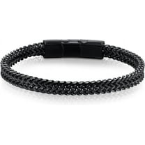 Bracelets for Men-Stainless Steel Magnetic Clasp Franco Chain Mens Bracelet
