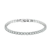 JIYUGALA Bracelets for Women Girls Gold Gold Zirconia Tennis Inch Size Plated Classic Cubics Bracelet Gifts Valentine's Day Gifts Clearance