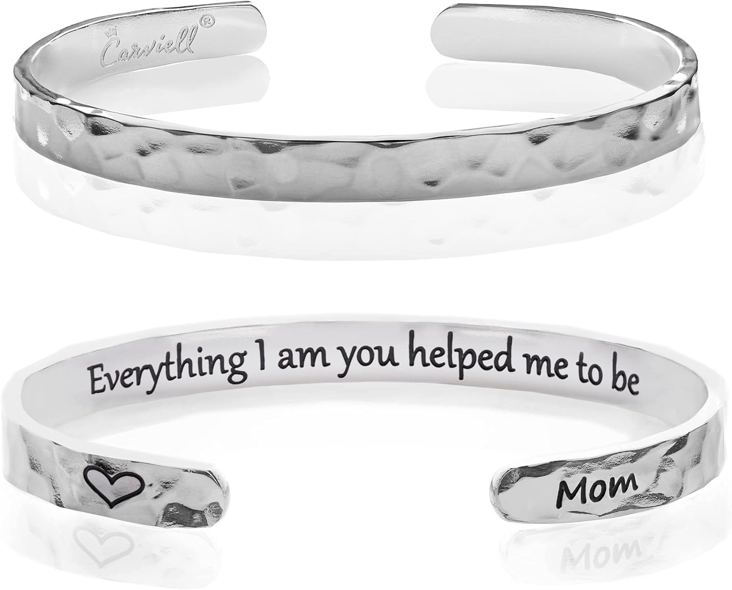 Bracciale Amicizia Gleamart In Acciaio Inox Con Incisione – Cuff Citazione Ispiratrice Per Migliore Amica