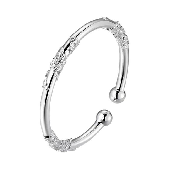 Bracelets for Womens Fashion Adjustable Jewelry Silver Charm Bangle Bracelet Gifts