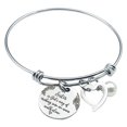 thumbnail image 1 of Bracelets for Womens Girls Sister Stainless Steel Adjustable A Sister Is God's Way Of Making Sure We Never Walk Alone Bangle Bracelet Gifts, 1 of 4