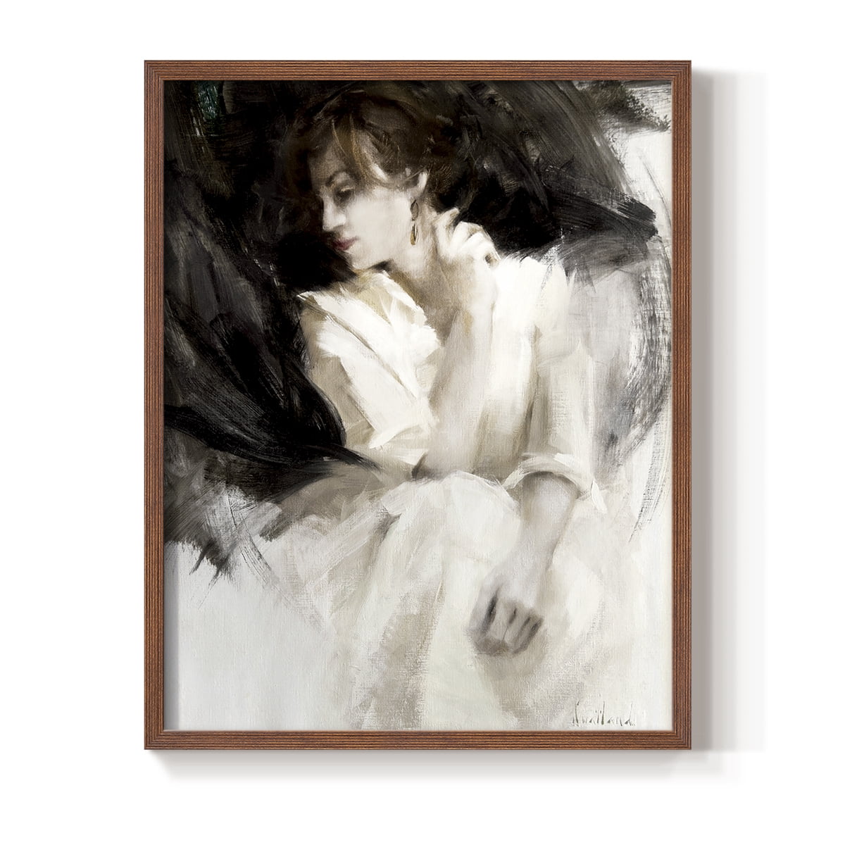 Braceo in Paper Solid Wood 11 x 14 Framed Print
