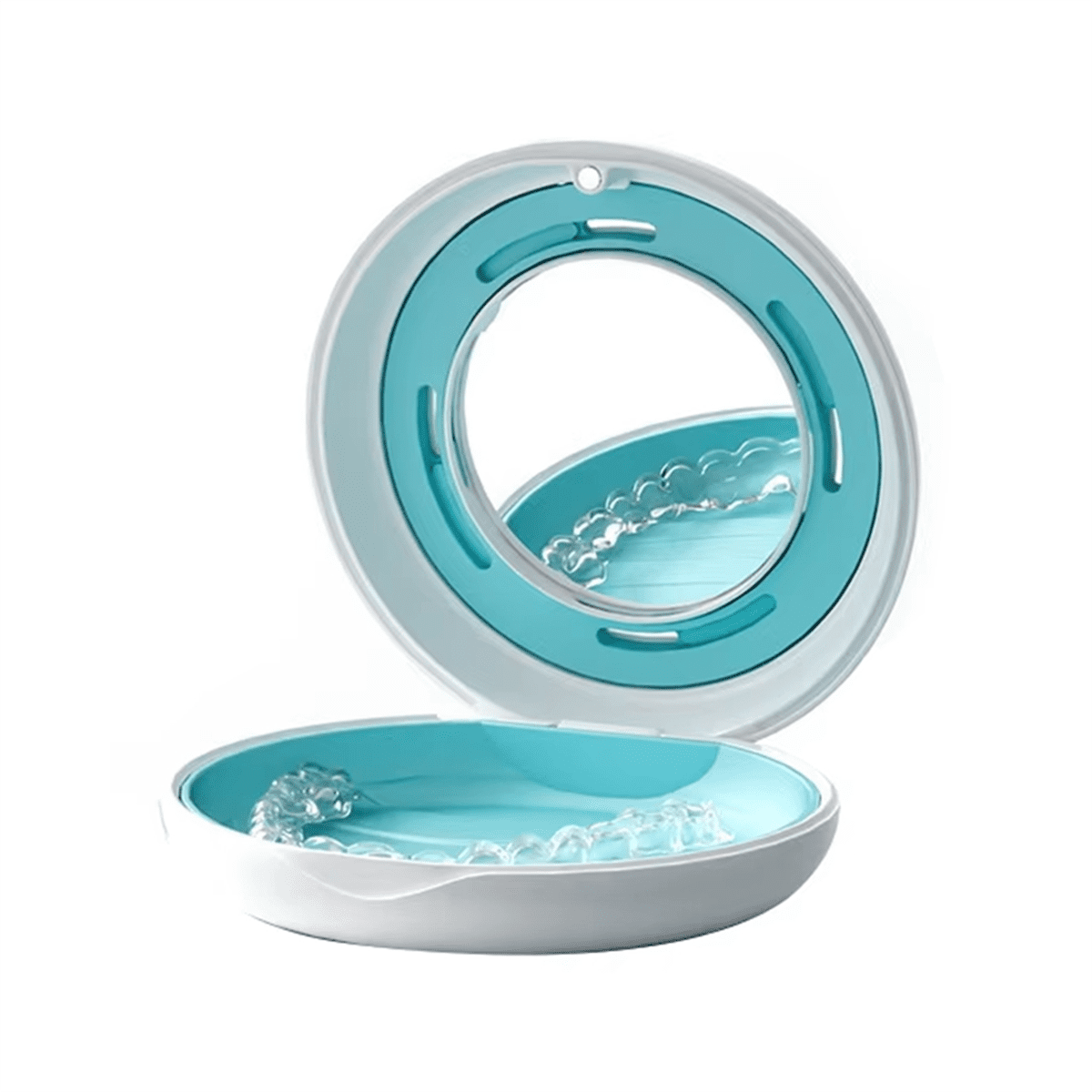 Retainer Case 2Pcs Retainer Box Dentures Case Braces Container Night Aligner Storage Holder Strainer Basket Travel False Teeth Protecting Cleaning B Cleaner - View #8