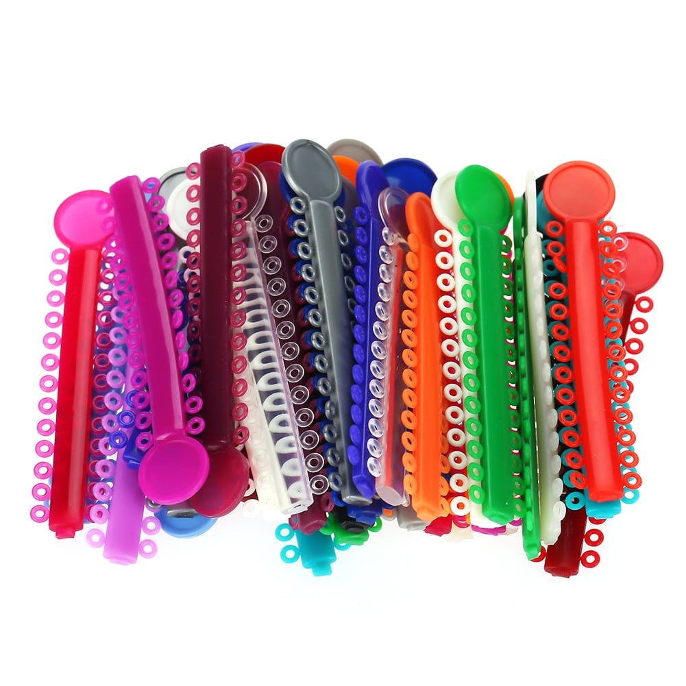 Braces Color Bands Multicolored Orthodontic Ligature Ties 40 PCS Easy to Change Orthodontics