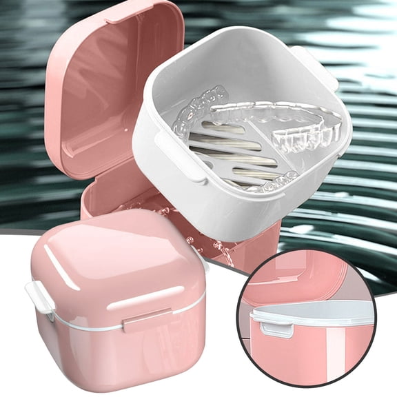 Braces Storage Tooth Retainer Holder Travel Container Cute Portable Accessories Organizer for Clear Aligners