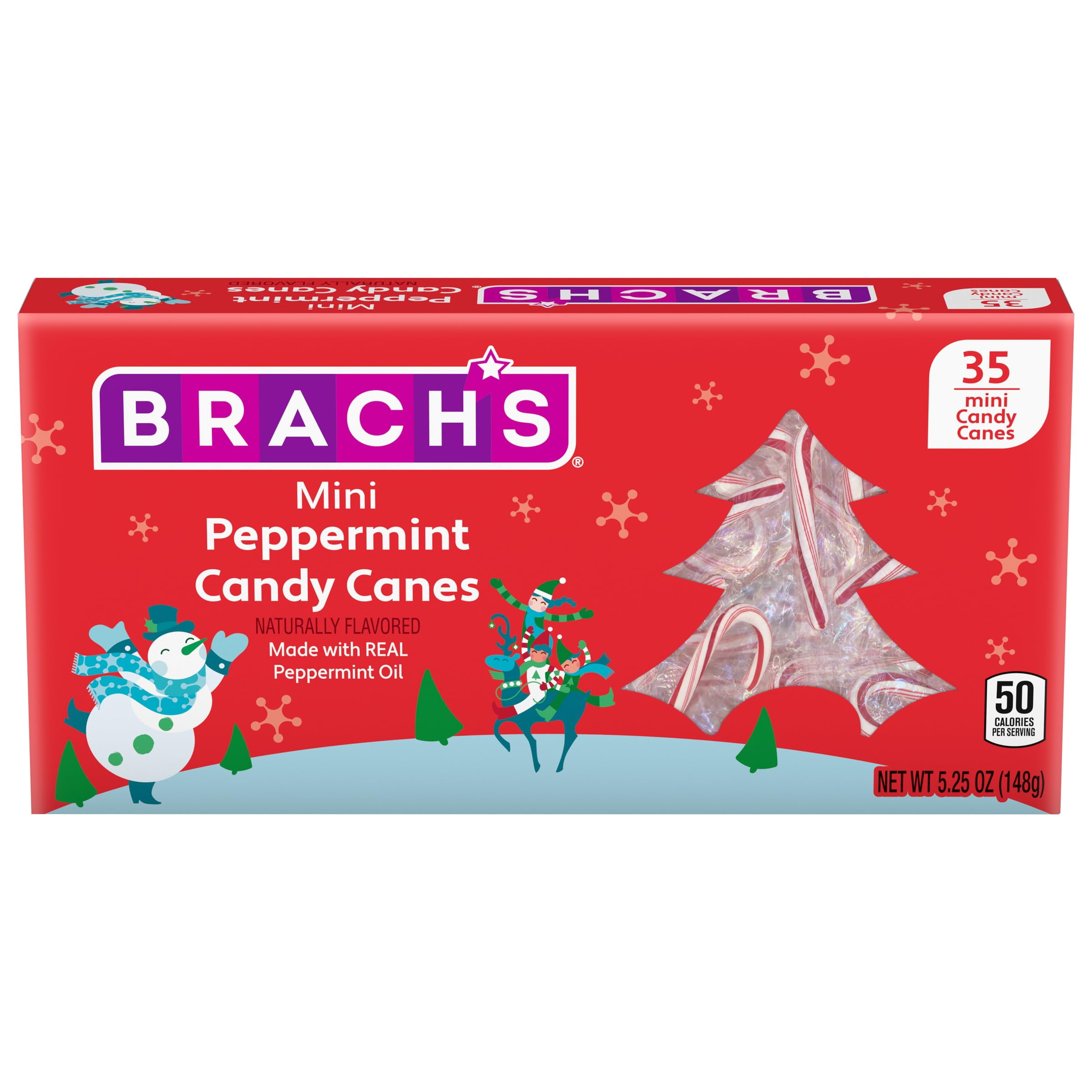 Brach,S Bob,S Mini Peppermint Candy Canes, 35Ct - Individually Wrapped Holiday Classic, Perfect For Baking, Decorating, And Sharing