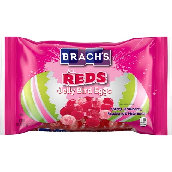 Brach's All Red Jelly Bird Eggs, Easter Basket Candy Stuffer Jelly Beans, 14.5 oz
