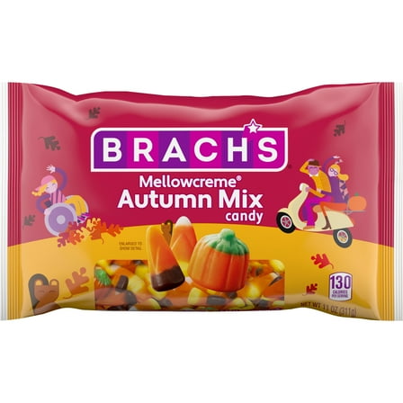 Brach's Mellowcreme Autumn Mix Candy, Halloween Candy, Fall Treats, 11 Ounce Bag