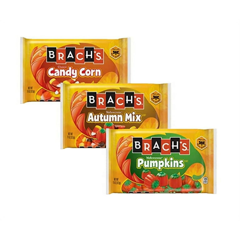 Brach's Candy Fall Favorites: Pumpkins, Autumn Mix and Candy Corn, 11 Ounce  Bags (Set of 3) 
