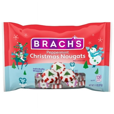 Brach's Christmas Nougats Mix, Individually Wrapped Mixed Flavor Christmas Candies, 11 oz Bag
