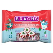 Brach's Peppermint Christmas Nougats, Individually Wrapped Mixed Flavor, Christmas Candy, 11 oz