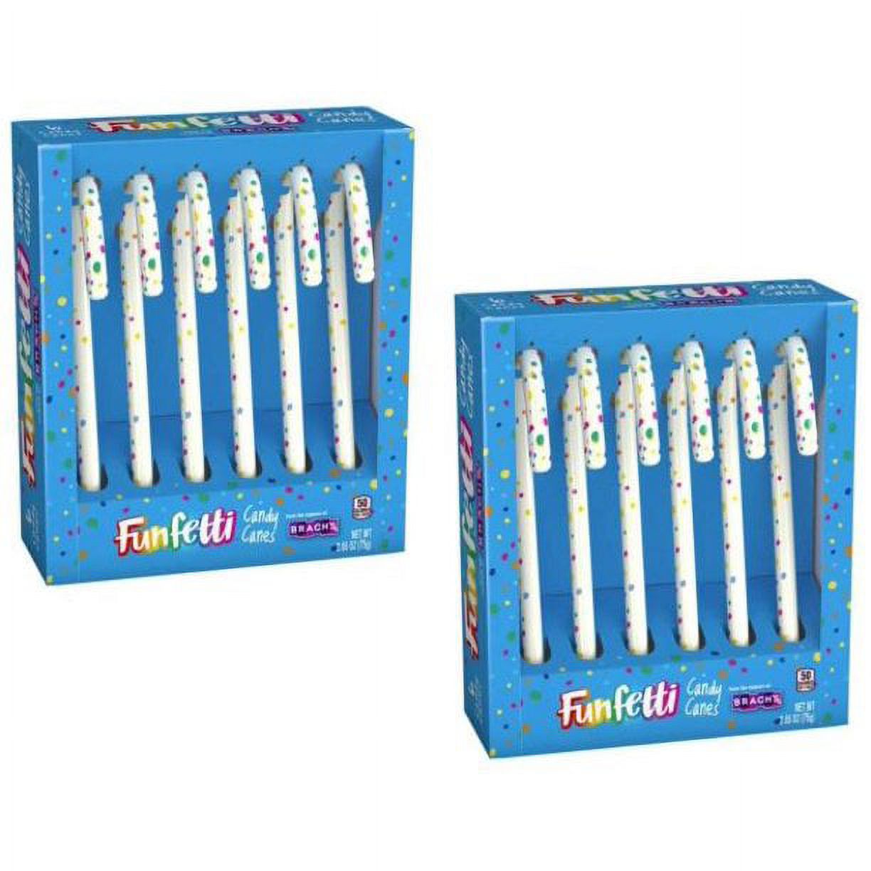 Brach's Holiday Funfetti Candy Canes, 6ct. (2 Pack)