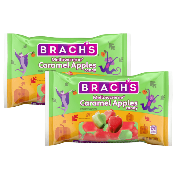 Brachs Mellowcreme Caramel Apple Candy, 2 Pack, 9 oz each