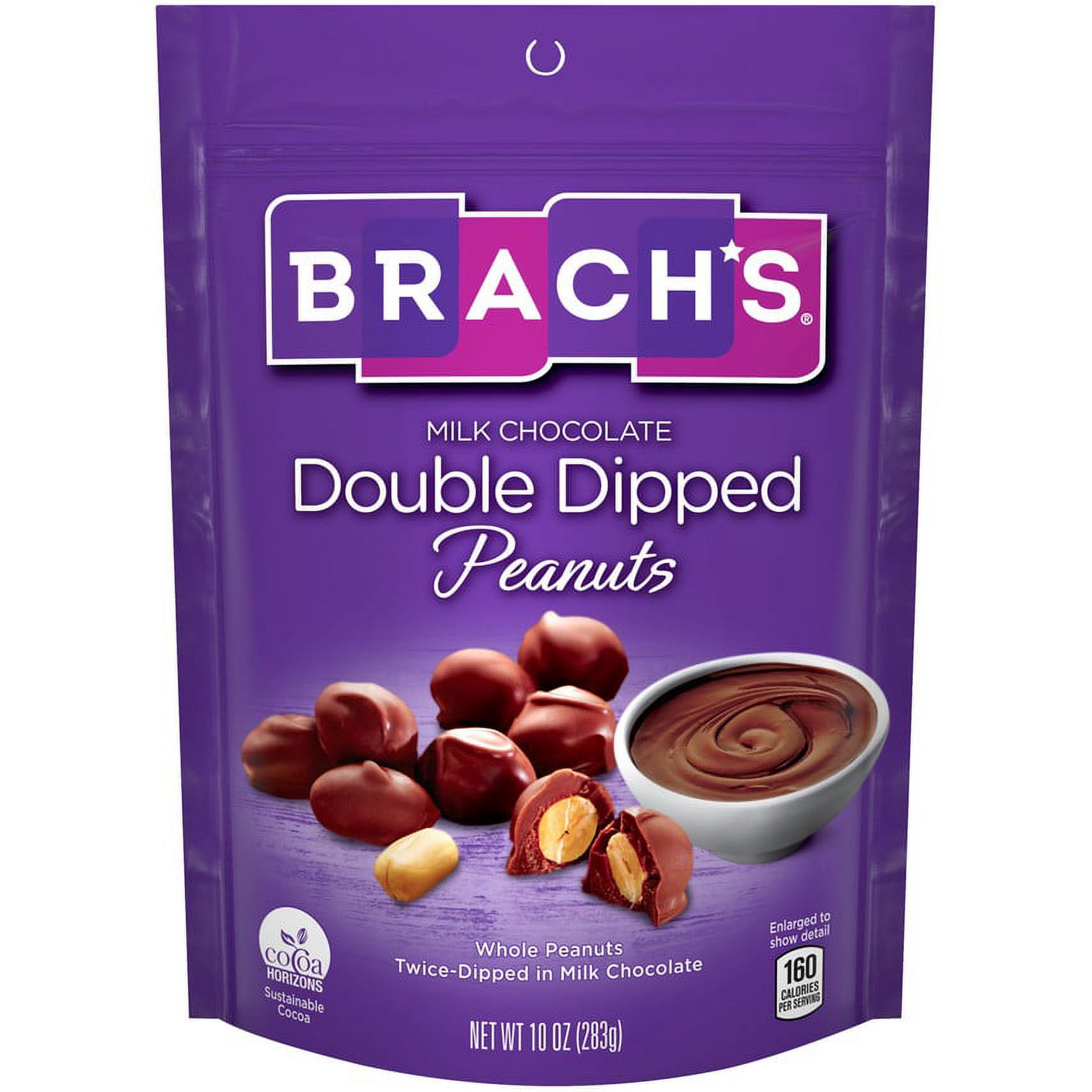 Brach's Milk Chocolate Double Dipped Peanuts Candy, 10oz (5 Count)