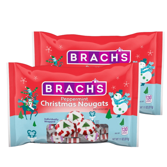 Brach's Peppermint Christmas Nougat 11oz, 2 Pack