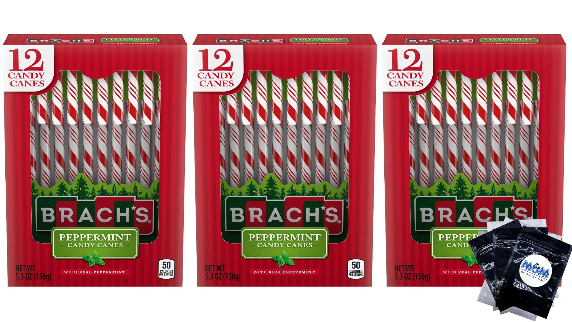 Brach's Peppermint Holiday Candy Canes, Christmas Stocking Stuffer