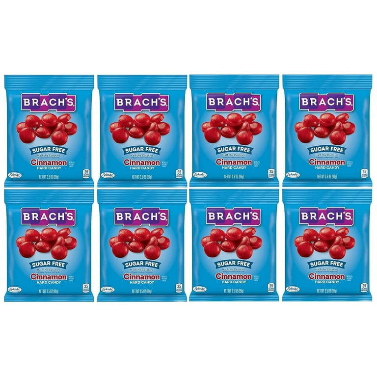 Brach's Sugar Free Cinnamon Hard Candy Pack of 8 | Sugar Free Cinnamon  Discs | Movie Theater Candy | Halloween & Easter Candy | Individually  Wrapped