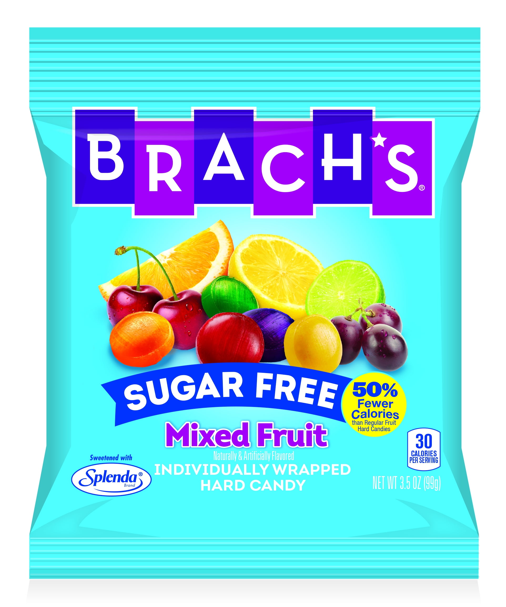 Brach's Sugar Free Mixed Fruit Hard Candy Bag, 3.5 Oz