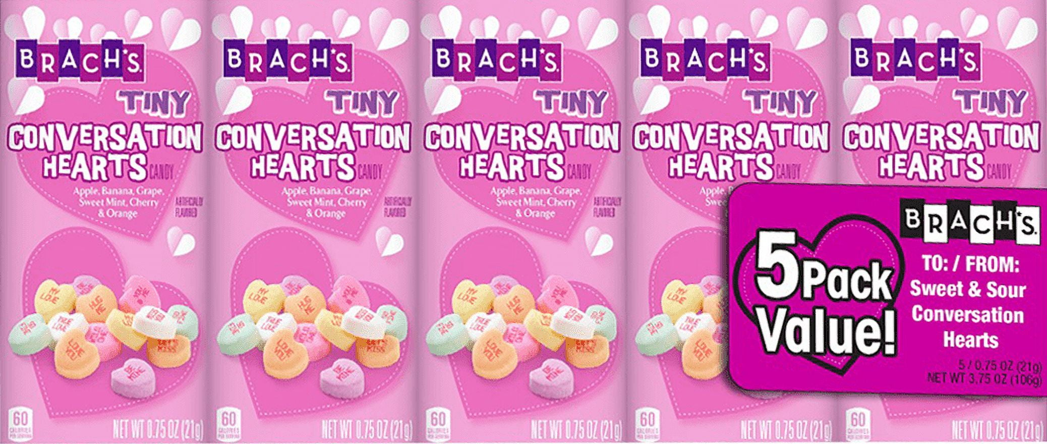 Valentine Day Tiny Conversation Hearts Candy Boxes | Six Flavors  Wintergreen, Banana, Orange, Lemon, Cherry & Grape - Fat-Free | 1 Oz Boxes  + Card 