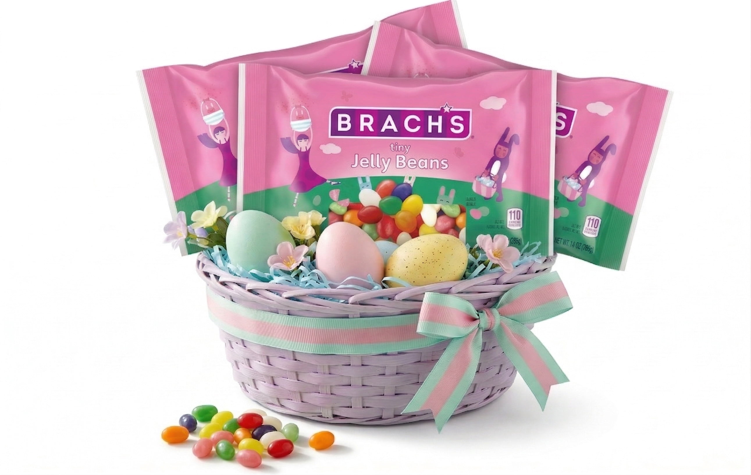 Brach’s Tiny Jelly Beans Candy, Assorted Fruit Flavors, 14 oz, Pack of 3