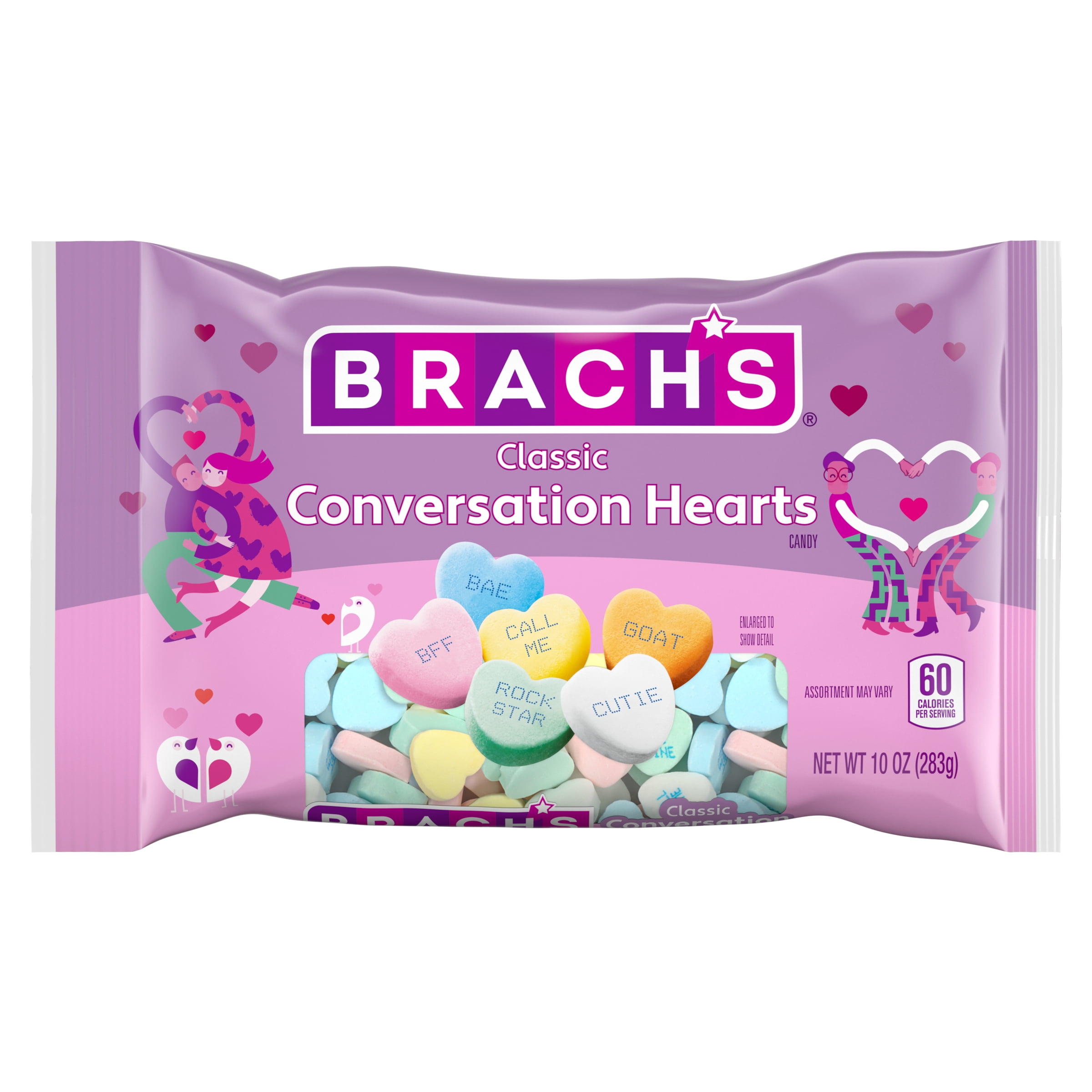 Brach's Valentines Day Candy Classic Conversation Hearts, 10 oz