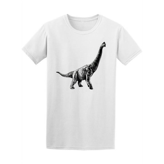 Brachiosaurus Dinosaur Sketch T-Shirt Men -Image by Shutterstock, Male 3X-Large